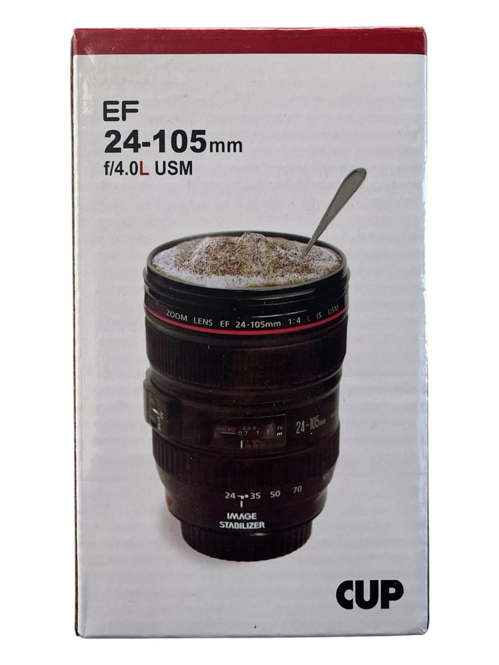 EF 24-105mm Camera Lens Mug Coffee Cup Spoon